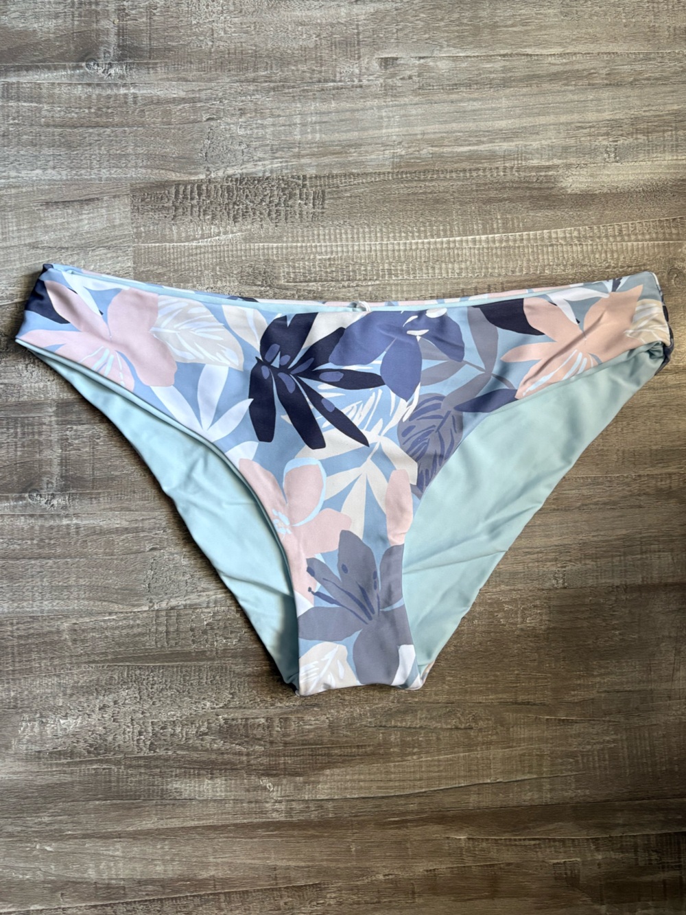 Cupshe Pastel Floral Bikini Bottoms high leg Hipster Reversible swimwear New